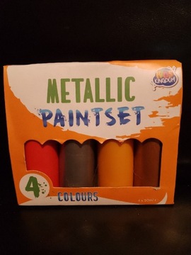 Farby metaliczne 4x50 ml 