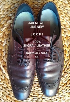 JOOP!  Eleganckie męskie buty, 100% Skóra, Roz. 44