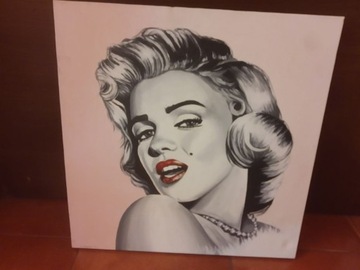 Obraz olejny na płótnie Marilyn Monroe 50x50cm