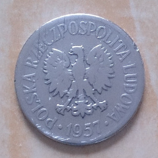 50 gr 1957 r. moneta ze zdjęcia