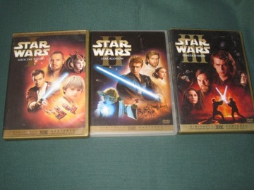 STAR WARS GWIEZDNE WOJNY CZĘŚCI I-III 5 DVD NAP PL