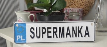 Tabliczka metalowa Supermanka