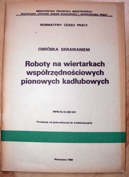 NORMATYW CZASU PRACY:  PRASY ŚRUBOWE CIERNE O NACI