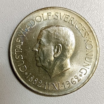Szwecja 5 koron 1962 r. - srebro