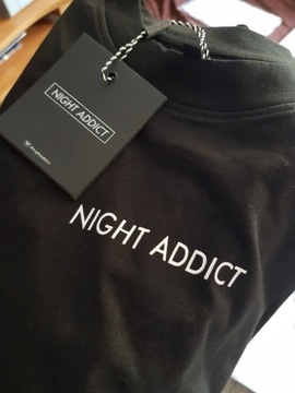Czarny T-shirt Oversize XS Night Addict