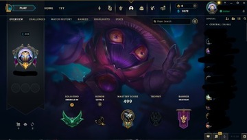 Konto LOL 323 lvl 200 skinów