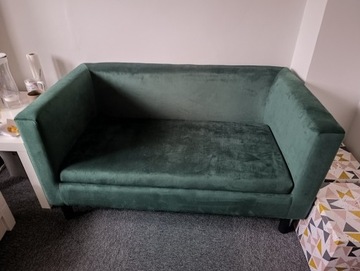 Sofa butelkowa zieleń, 121cm szerokości