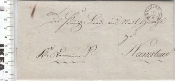 Niemcy BRESLAU Namslau koperta list 1837