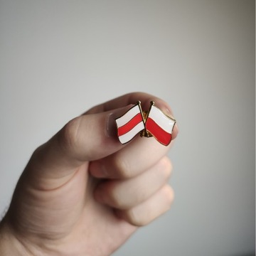 Pin Przypinka flaga Białoruś Polska