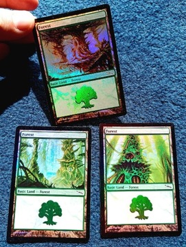 3x Forest FOIL Każdy Inny - Mirrodin - Near Mint-