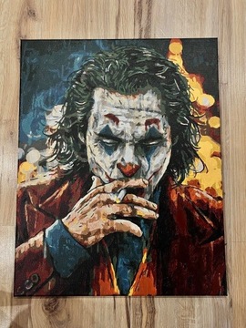 Obraz Joker ręcznie malowany 39x49 na ramie 