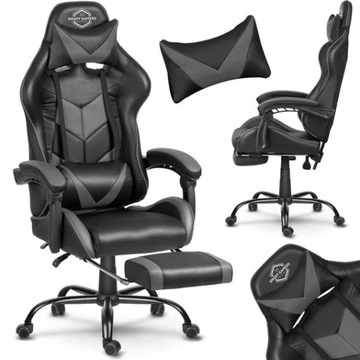 Fotel gamingowy, komputerowy, krzesło gracza, podn