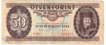 Węgry, banknot 50 forintów 1983 - st. 4