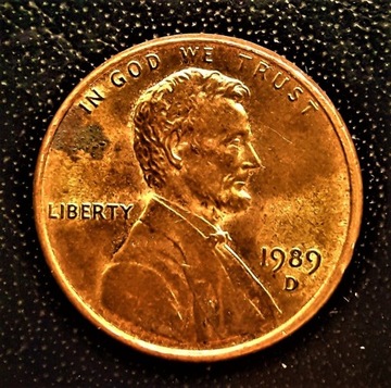 LINCOLN  CENT--1989---D--USA--PODWÓJNE --D--ERROR