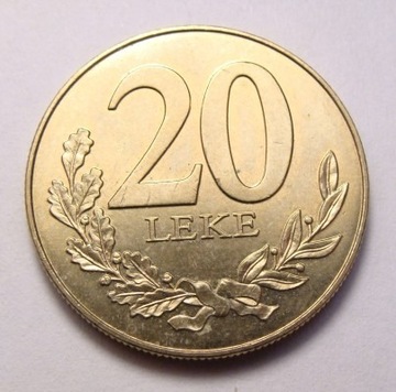 Albania 20 leke 2000 PIĘKNA! Statek