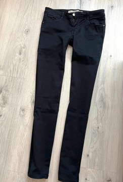 Zara genialne czarne jeansy slim strecz