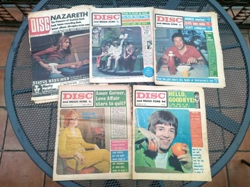 DISC and Music Echo 1967-73 RARE kultowe gazety x7
