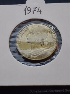 20 centimes Francja 1974 r. 