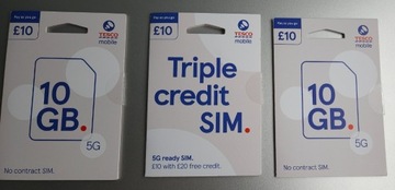 Karta SIM Tesco Mobile UK 100GB za 30F AKTYWNA !
