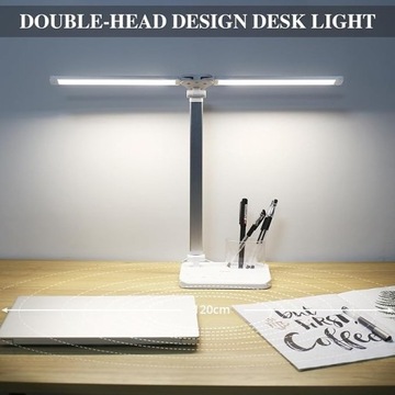 Lampka biurkowa LED z podwójnym ramieniem obrotowym
