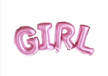 Balon foliowy PartyDeco girl różowy 74x33 cm