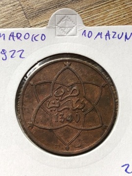 Maroko 10 Mazunas 1922