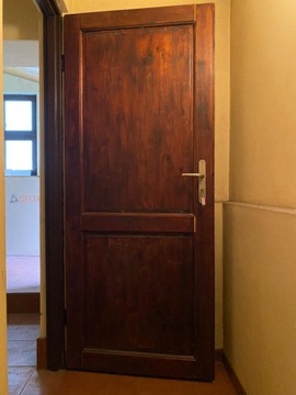 Drzwi z drewna litego + zamek Gerda