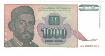 Jugosławia 1000 Dinara, 1994 r