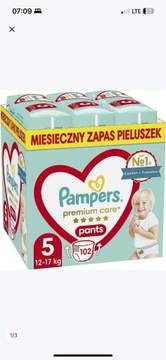 Pieluchomajtki Pampers Premium Care Pants 5 102szt