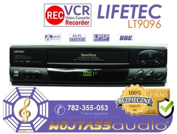 Magnetowid Lifetec 6-głowic Hi-Fi Stereo LP VHS