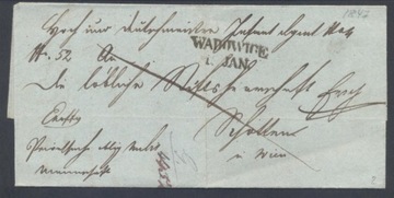 List składany Wadowice Wiedeń 1847r./Lot 2/