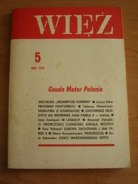 WIĘŹ nr 5 z 1979 maj Gaude Mater Polonia