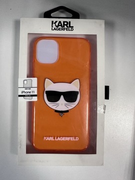 Case etui karl lagerfeld iPhone 11 pomarańczowy 