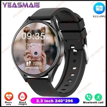 Smartwatch GT1 z czarnym silikonowym paskiem