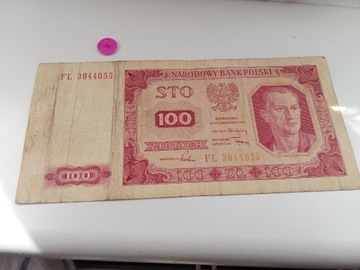 100 zł 1948 powojenny banknot FL3844055