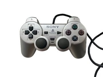 Sony PS2 Oryginalny Pad DualShock 2 Srebrny