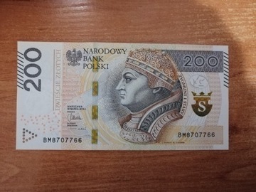 Banknot 200 zł seria BM