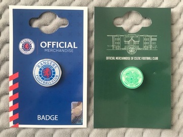 Odznaki klubów piłkarskich: Glasgow Rangers FC, Celtic Glasgow