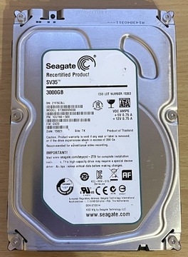 Dysk twardy HDD Seagate SV35 ST3000VX000 3TB SATA 3,5" Monitoring