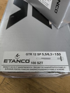Wkręty do płyt warstwowych ETANCO GTR12SP 5,5x150