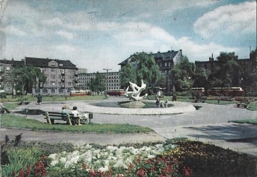 KATOWICE -- PLAC 22 LIPCA -- AUTOBUSY -- 1968