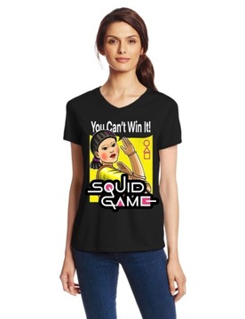 DAMSKA KOSZULKA T -shirt z NADRUKIEM  Squid Game