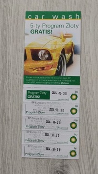 Karnet Myjnia automatyczna BP – 5x Program Zloty