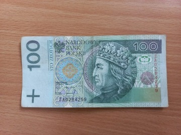 Banknot 100zł, seria ZA, 1994r.