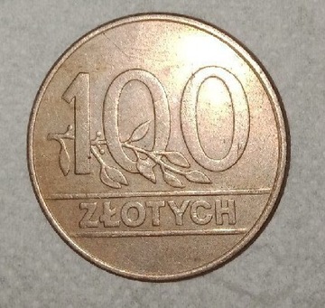 Moneta 100 zł z 1990 roku