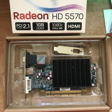 HIS Radeon HD 5570 1 GB HDMI DVI VGA Low Profile