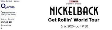 Bilety NICKELBACK Get Rollin' World Tour / 06.06.2024 PRAGUE