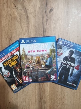 Zestaw Gier na PS4 (Uncharted inFamous FarCry) PL