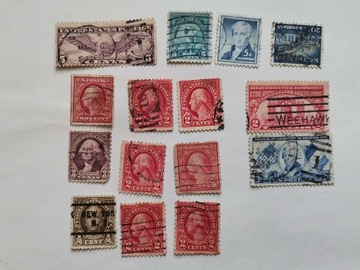 Stare znaczki USA - zestaw