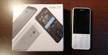 Nokia 230 srebry tył, biały front